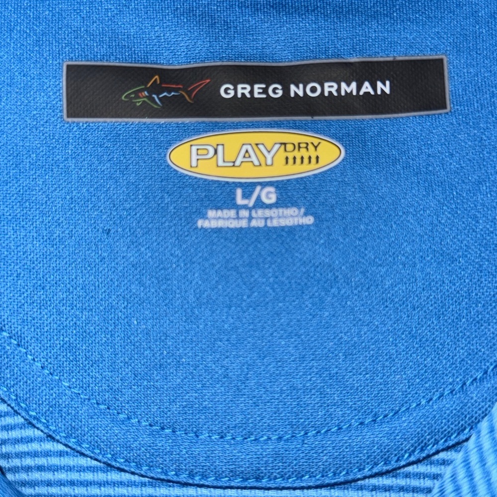 Greg Norman Collection Blue Polo Shirt - Picture 2 of 4